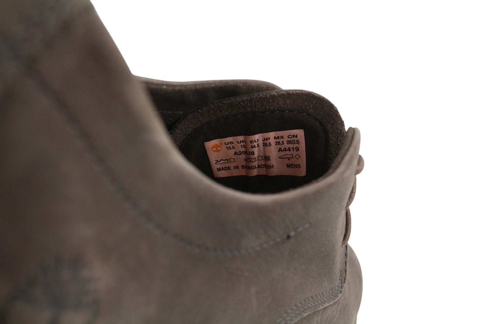 TIMBERLAND A29U8 vyriški batai EU44.5 EU45 rudi odiniai su raišteliais, migdolų nosis, logotipas. 