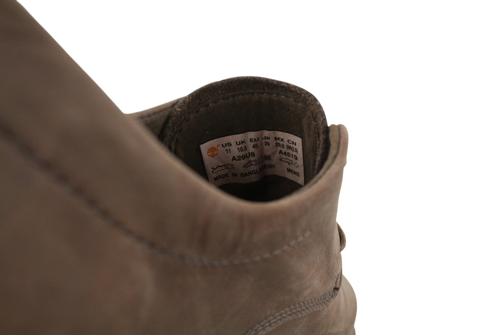 TIMBERLAND A29U8 vyriški batai EU44.5 EU45 rudi odiniai su raišteliais, migdolų nosis, logotipas. 