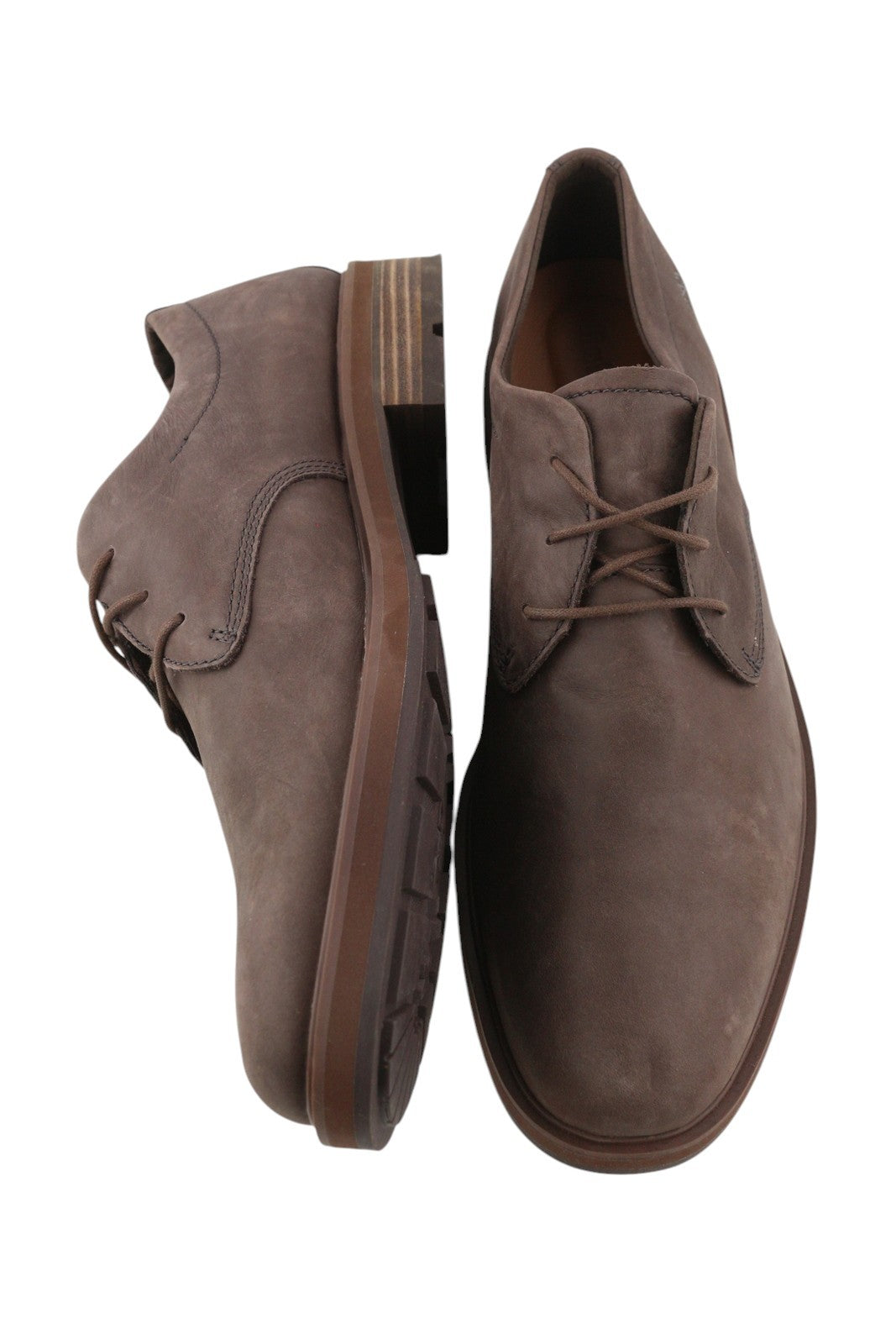 TIMBERLAND A29U8 vyriški batai EU44.5 EU45 rudi odiniai su raišteliais, migdolų nosis, logotipas. 