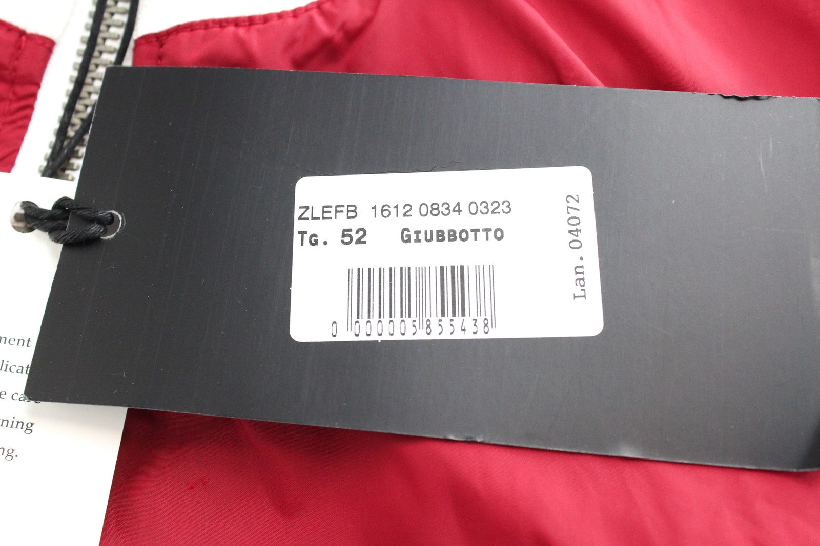 RICHMOND vyriška striukė 52 raudona, su pamušalu, ilga, lengva, užtrauktuku 