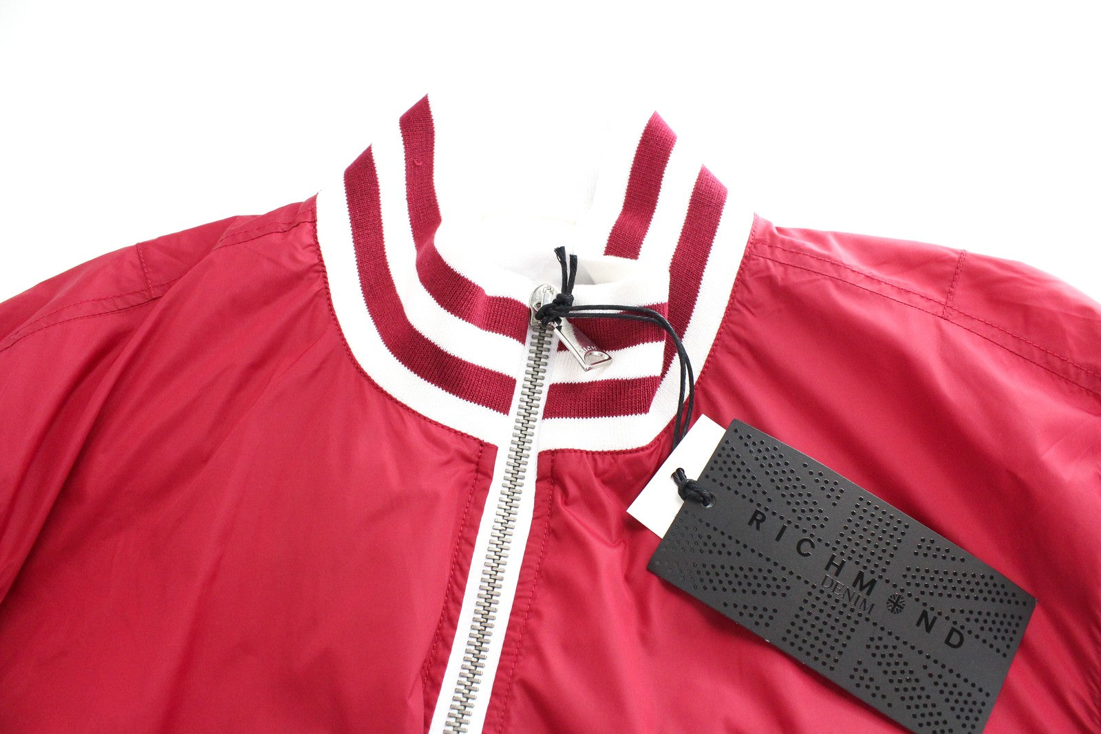 RICHMOND vyriška striukė 54 raudona, su pamušalu, ilga, lengva, užtrauktuku 