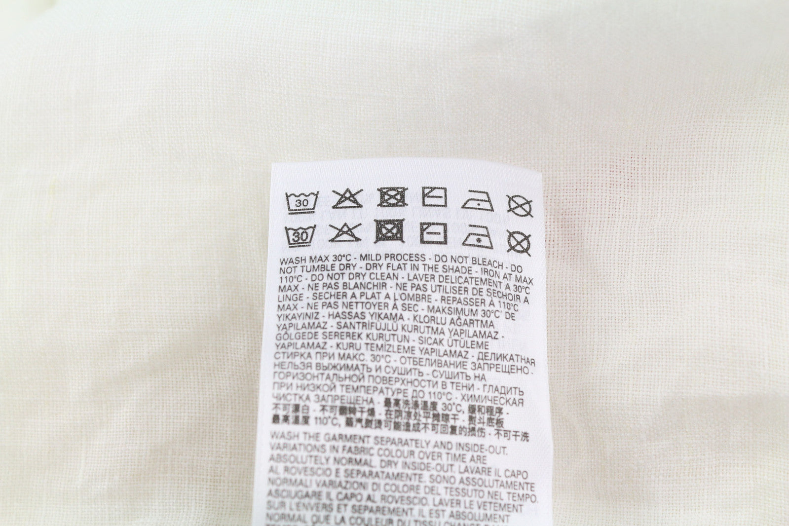 DIESEL S-Umbe-Sslab vyriški marškinėliai L, balti, trumpomis rankovėmis, lininiai, platėjančios iškirptės, RRP 150 € 