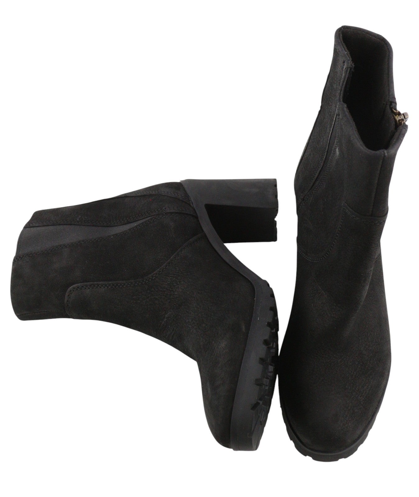 TIMBERLAND A22BA moteriški aulinukai EU37.5 EU38.5 juodi odiniai batai su kulnu ir užtrauktuku, ortolitas 