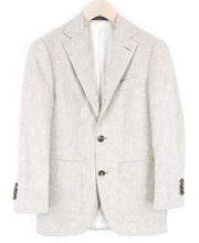 SUITSUPPLY Havana UK32R smėlio spalvos vyriškas švarkas su grynos vilnos pamušalu, vienaeilis 