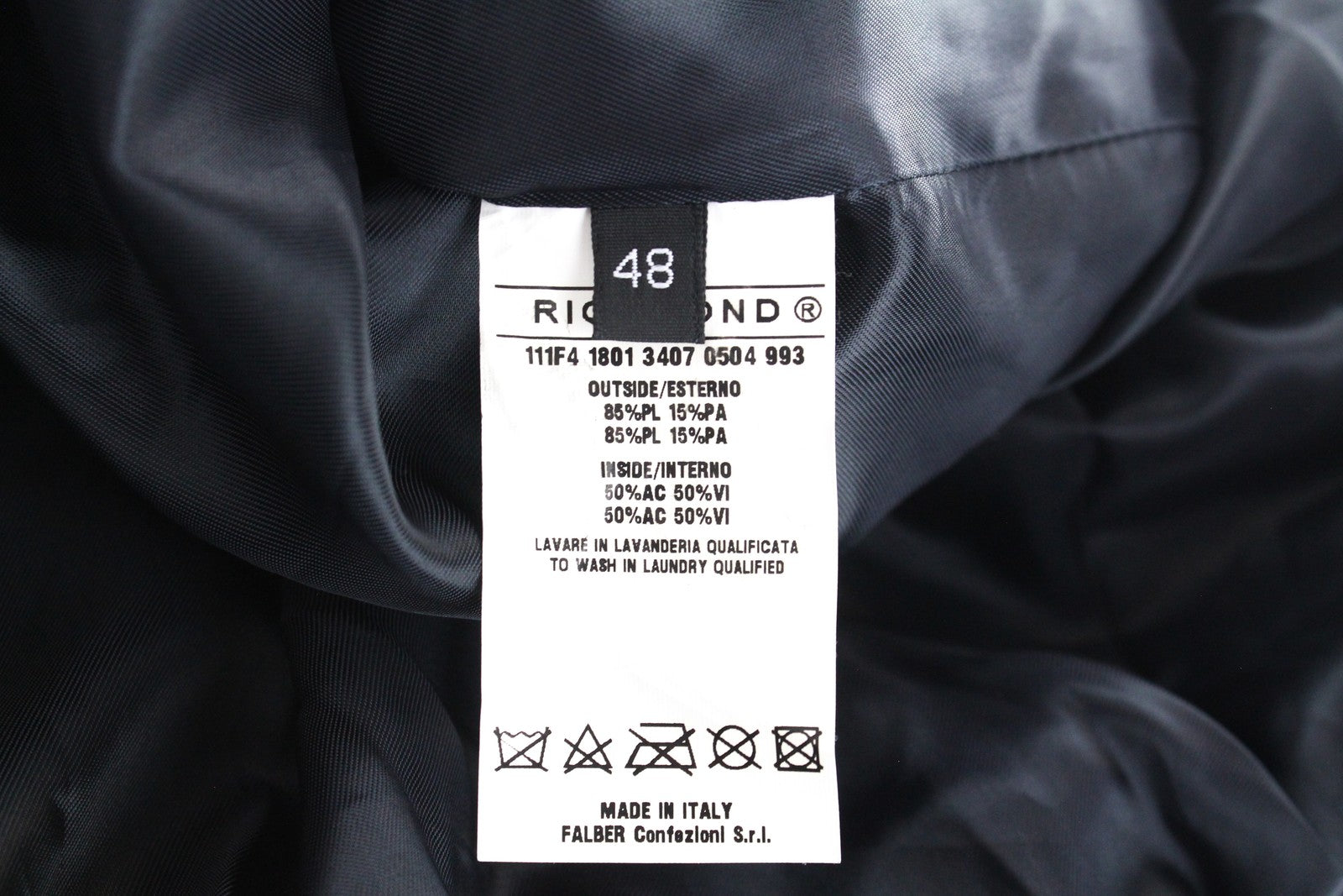 RICHMOND vyriška striukė 48 mėlyna lengva ilga su užtrauktuku 