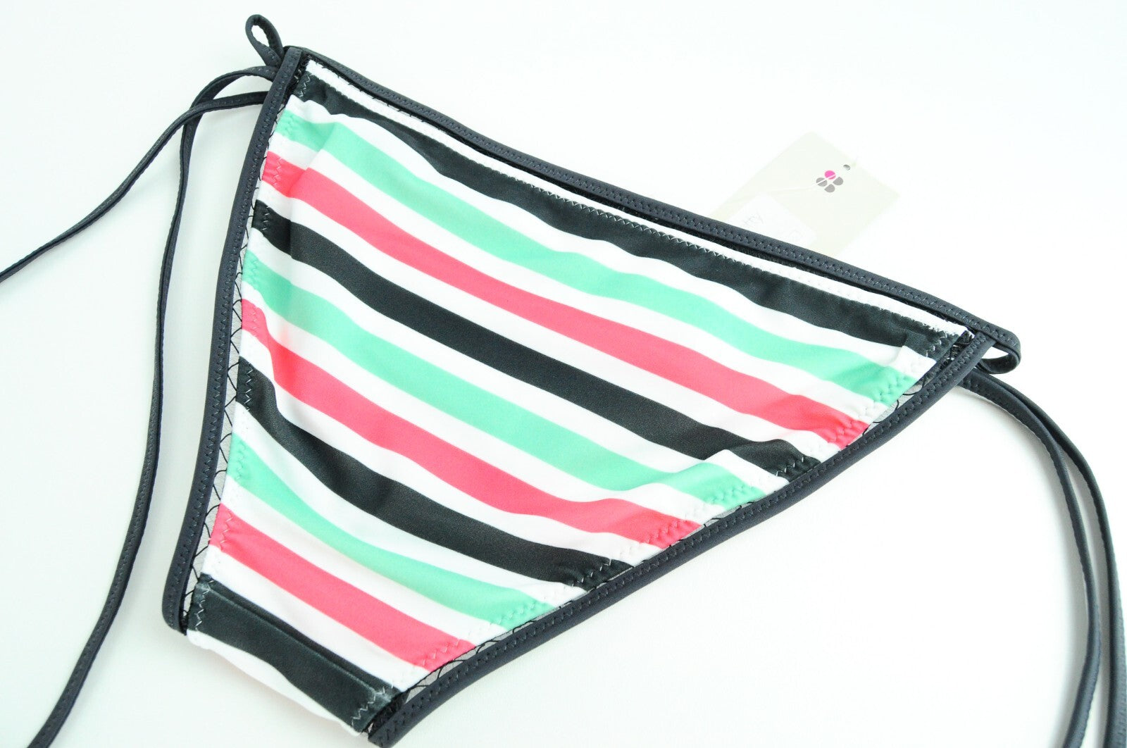 SWEATY BETTY Women Bikini S Multicolour Striped Side Tie Swimwear