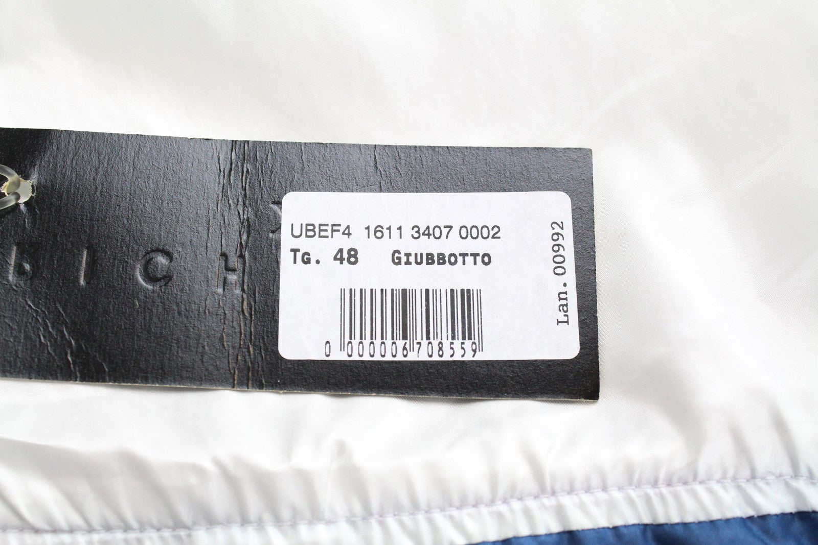 RICHMOND vyriška striukė 48 balta mėlyna vienspalvė lengva ilga 