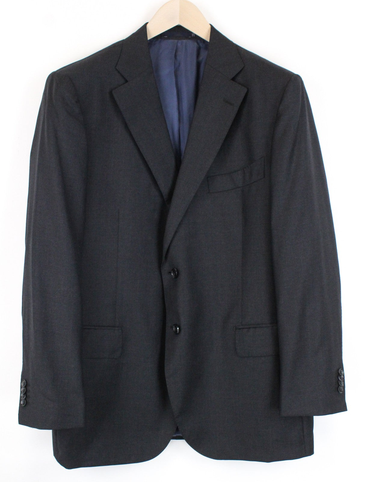 „SUITSUPPLY Lazio UK50R“ vyriškas švarkas iš grynos vilnos „Super 110's Slim“ tamsiai mėlynas oficialus kostiumas 