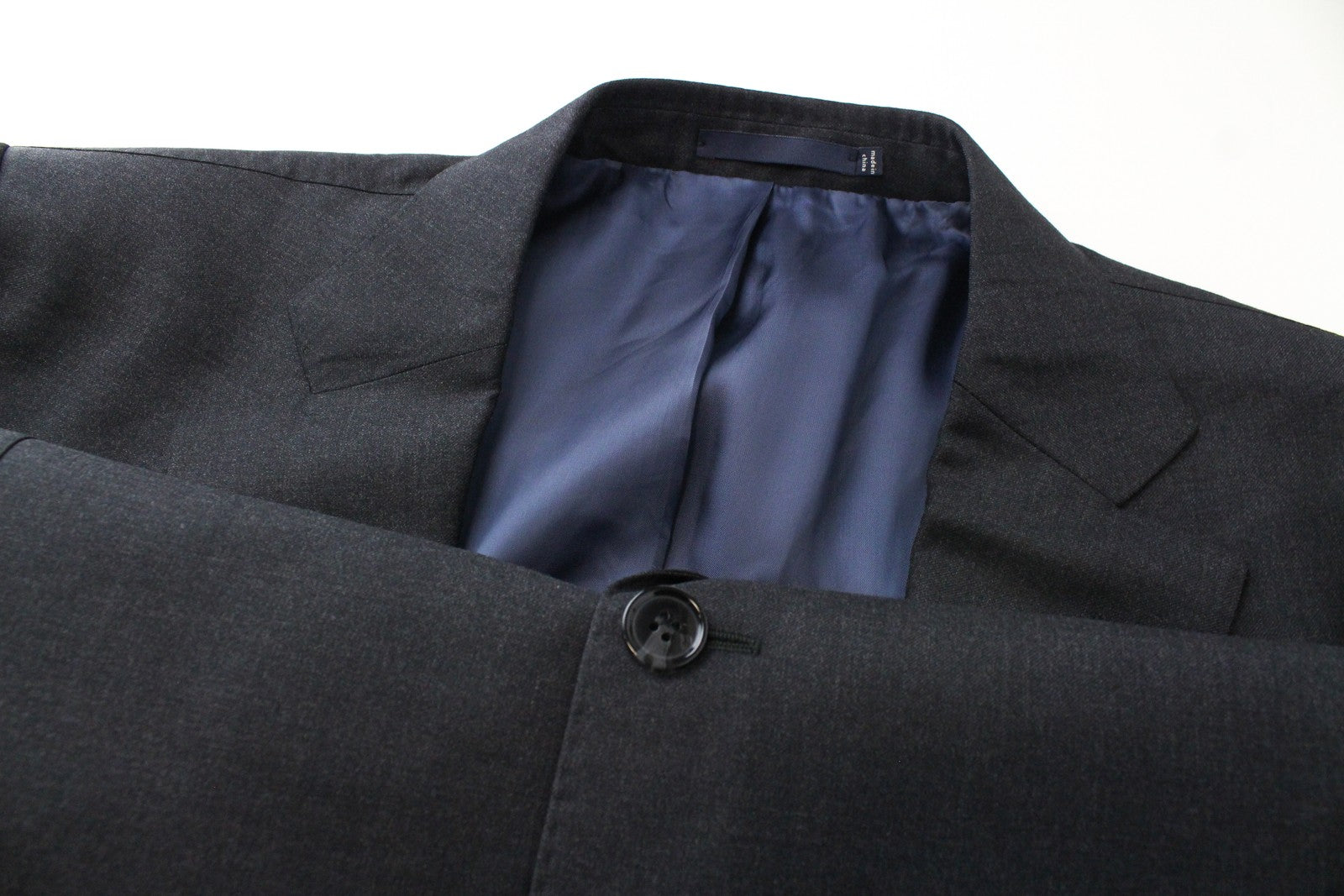 „SUITSUPPLY Lazio UK50R“ vyriškas švarkas iš grynos vilnos „Super 110's Slim“ tamsiai mėlynas oficialus kostiumas 