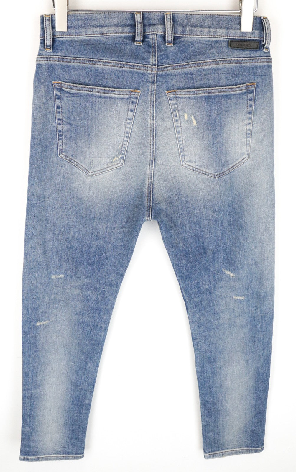 DIESEL D-Vider-T 087AD vyriški džinsai W28 morkų kirpimo medvilniniai tamprūs mėlyni 