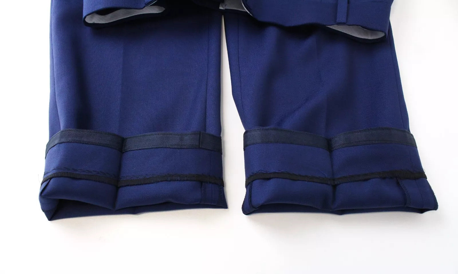 SUITSUPPLY Wool Trousers UK40R Men Blue Brescia Style Lined Formal Classic