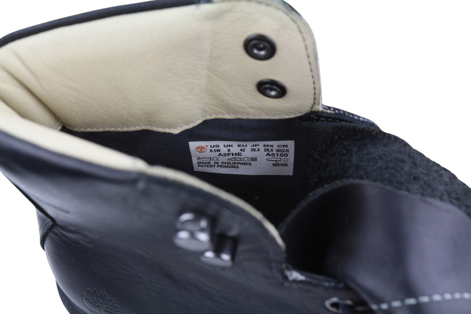 TIMBERLAND A2FHE vyriški aulinukai EU42 EU43 juodi odiniai su raišteliais, iki kulkšnies, „Earthkeepers“ stiliaus. 