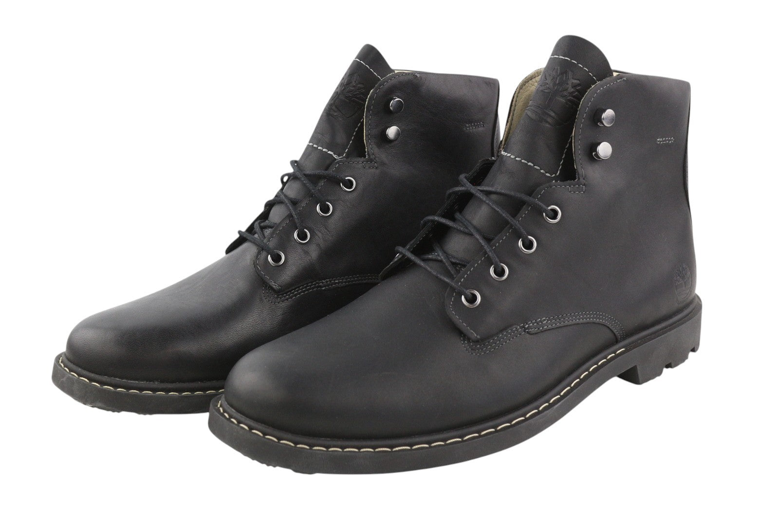 TIMBERLAND A2FHE vyriški aulinukai EU42 EU43 juodi odiniai su raišteliais, iki kulkšnies, „Earthkeepers“ stiliaus. 