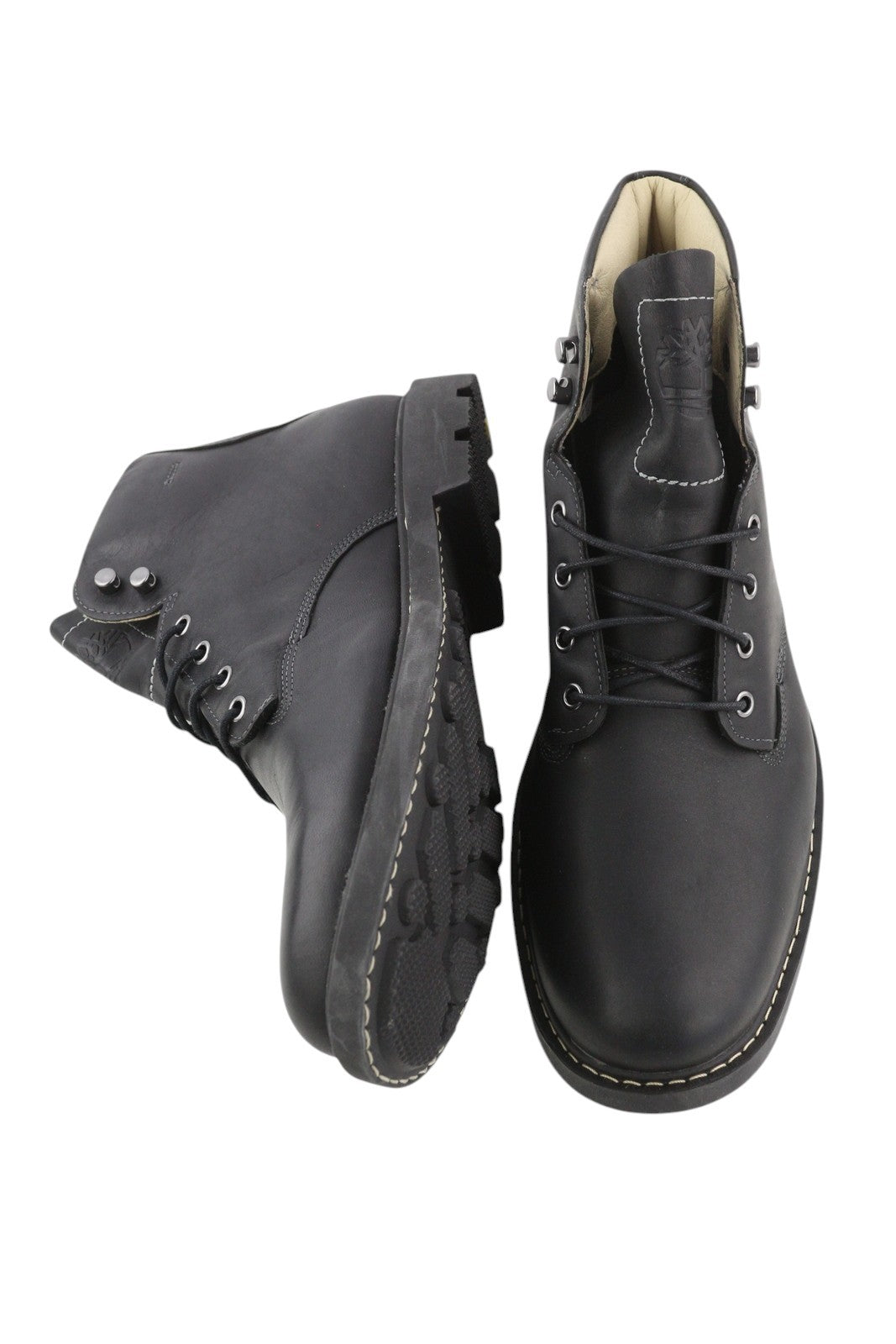 TIMBERLAND A2FHE vyriški aulinukai EU42 EU43 juodi odiniai su raišteliais, iki kulkšnies, „Earthkeepers“ stiliaus. 