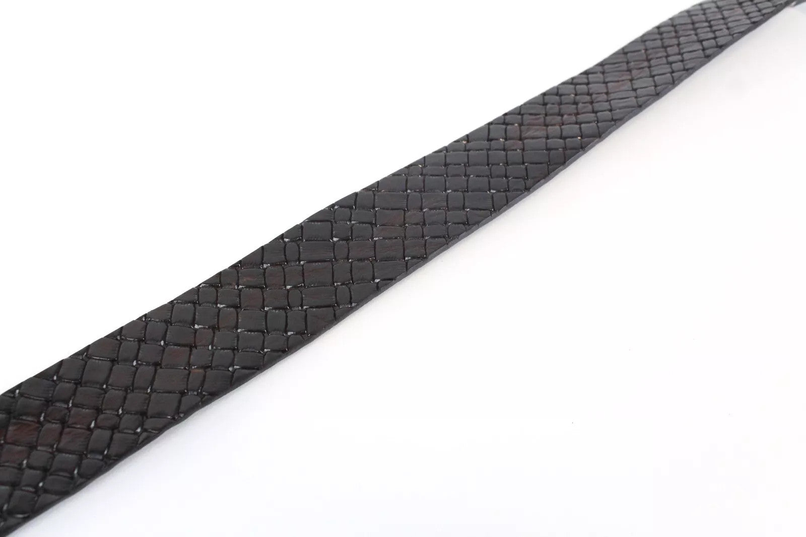 REPLAY 85 cm vyriškas diržas natūralios odos rudas raštas kvadratinė sagtis 