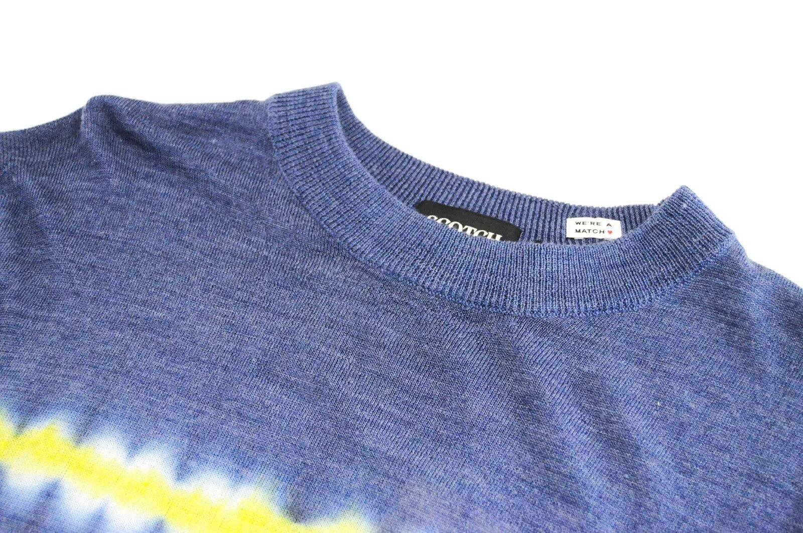 SCOTCH &amp; SODA megztinis vyrams, mėlynas ~M, vilnos mišinio raštas, Ams Couture 