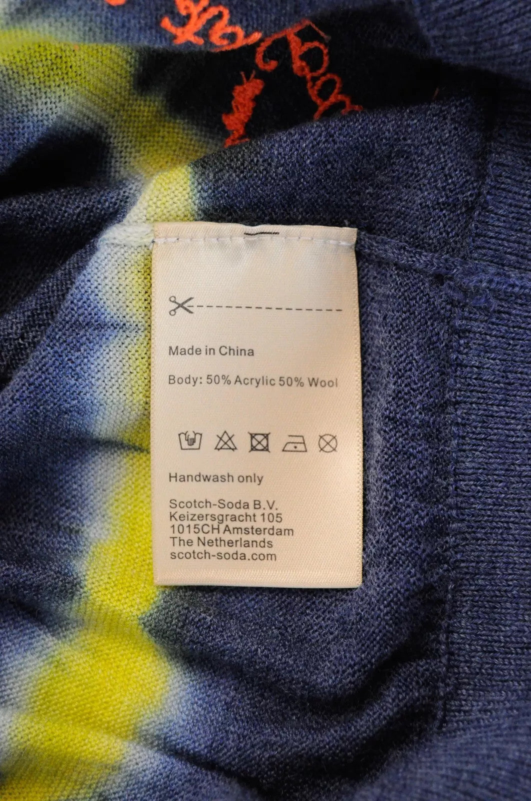 SCOTCH &amp; SODA megztinis vyrams, mėlynas ~M, vilnos mišinio raštas, Ams Couture 
