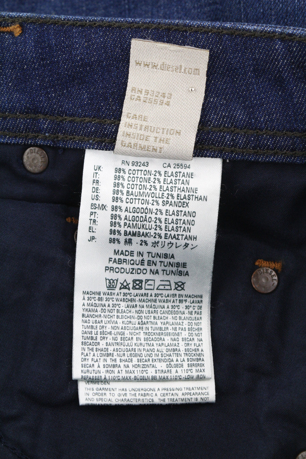 DIESEL Krayver R845B vyriški džinsai W28/L30 Regular Slim Carrot Stretch washed blue 