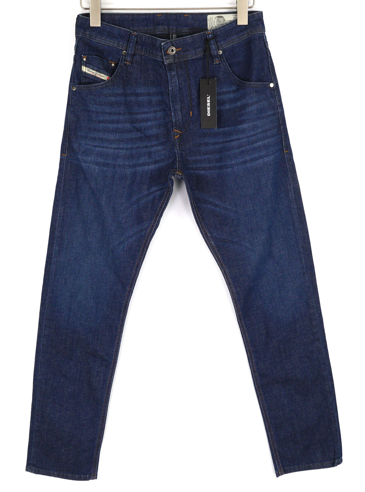 DIESEL Krayver R845B vyriški džinsai W28/L30 Regular Slim Carrot Stretch washed blue 