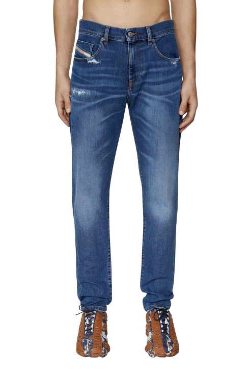 DIESEL 2019 D-Strukt 09E07 vyriški džinsai W31/L34 Slim Fit vidutinio juosmens, skalbti 