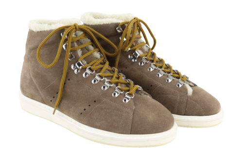 „GOLDEN GOOSE Stargame“ vyriški sportbačiai, EU43, UK9, rudi, odiniai, su nėriniuotais paviršiais, žieminiai. 