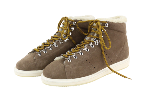 „GOLDEN GOOSE Stargame“ vyriški sportbačiai, EU43, UK9, rudi, odiniai, su nėriniuotais paviršiais, žieminiai. 