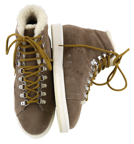 „GOLDEN GOOSE Stargame“ vyriški sportbačiai, EU43, UK9, rudi, odiniai, su nėriniuotais paviršiais, žieminiai. 