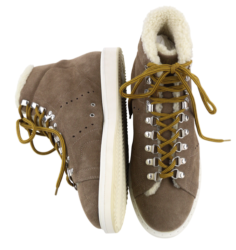 „GOLDEN GOOSE Stargame“ vyriški sportbačiai, EU43, UK9, rudi, odiniai, su nėriniuotais paviršiais, žieminiai. 