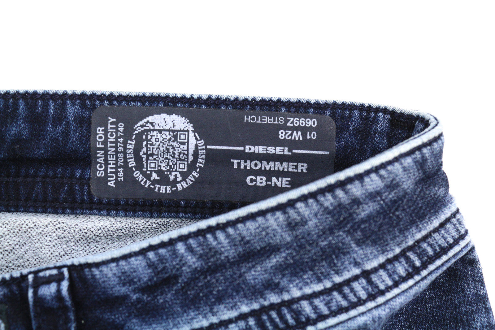 DIESEL Thommer CB-NE 0699Z Vyriški džinsai W28 Jogg Sweat Stretch Ripped Washed Blue 