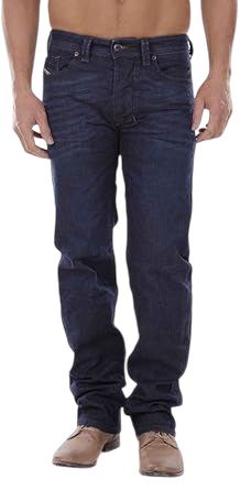 DIESEL Larkee R845B vyriški džinsai W28/L32 Regular Straight Stretch skalbto mėlyno džinso 