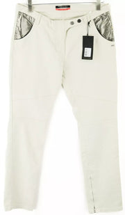 MAISON SCOTCH W31/L32 Ivory Cotton Stretch Jeans Slim Fit Women