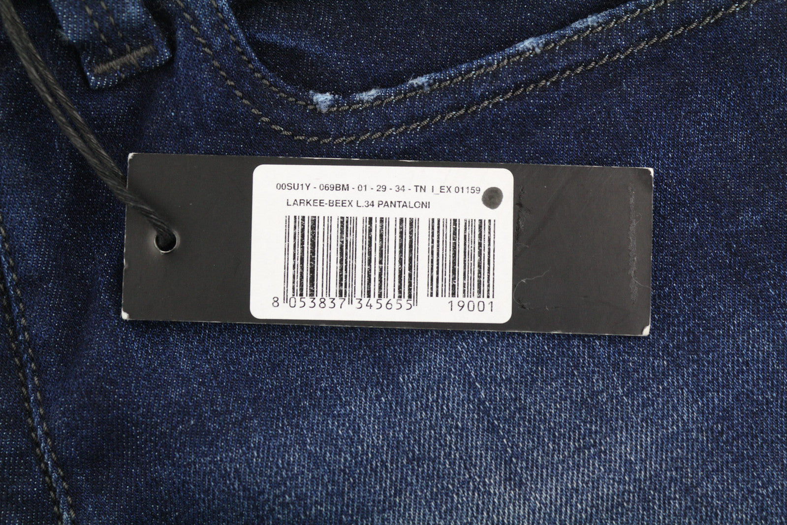 DIESEL Larkee-Beex 069BM vyriški džinsai W29/L34 Regular Tapered Stretch Ultrasoft 