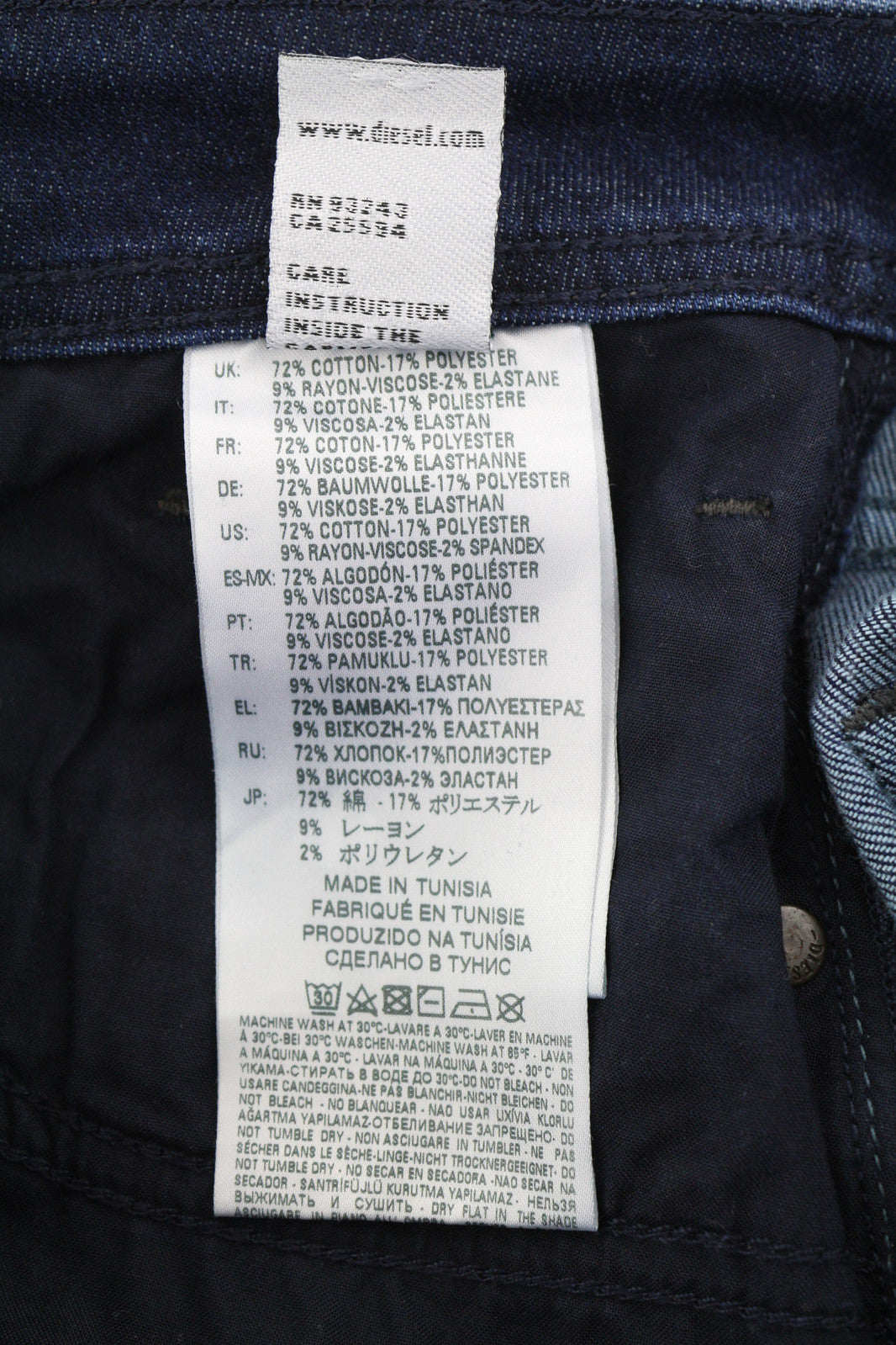 DIESEL Larkee-Beex 069BM vyriški džinsai W29/L34 Regular Tapered Stretch Ultrasoft 