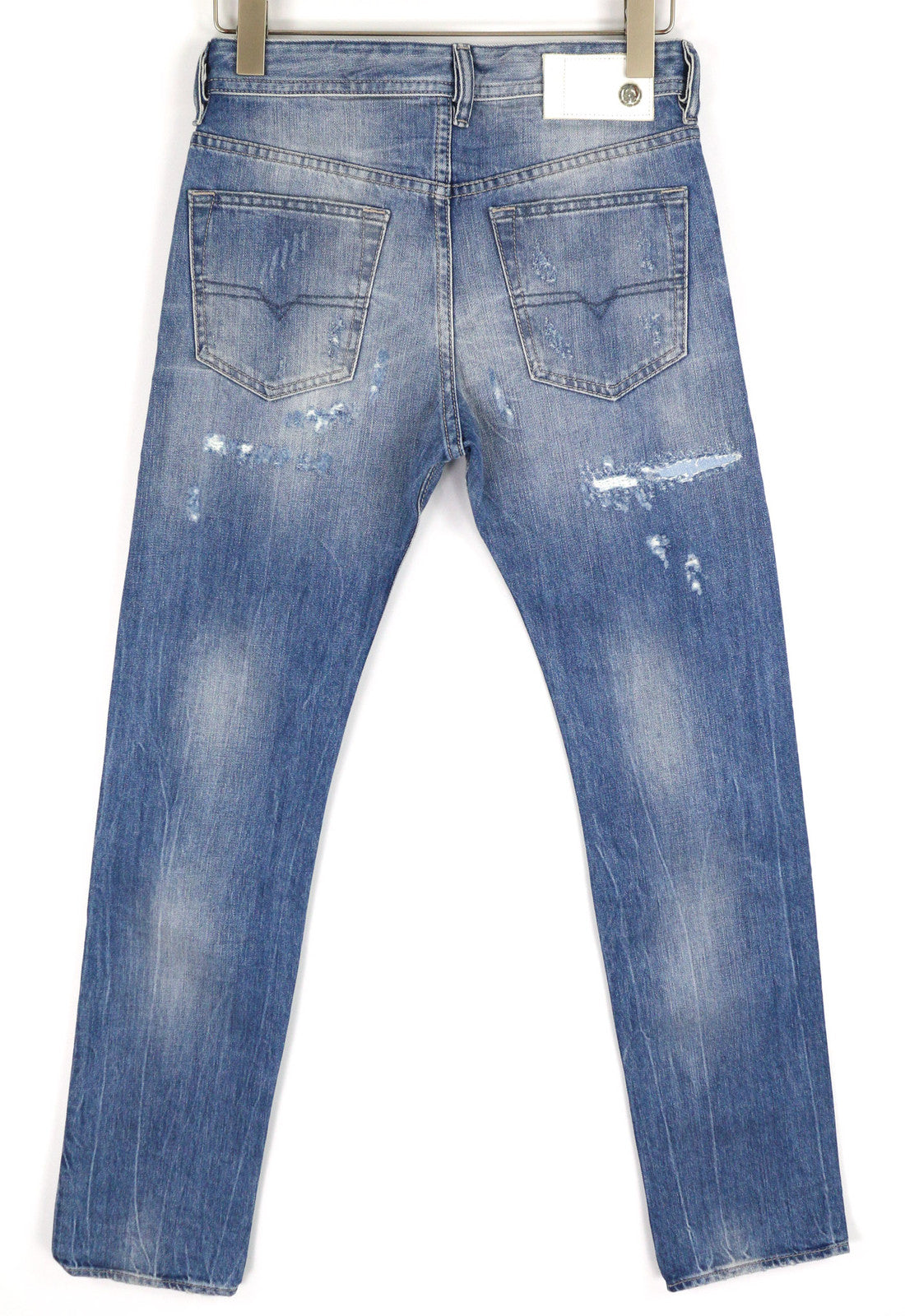 DIESEL Buster 084CM vyriški džinsai W27/L32 Regular Slim Tapered Wrapped Distressed 