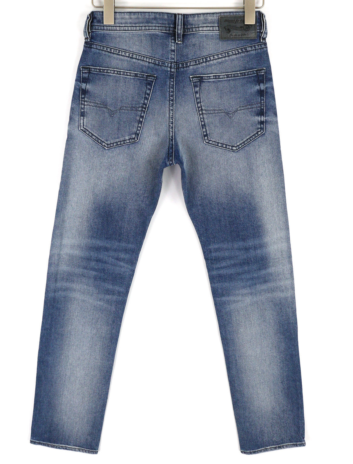 DIESEL Buster 0853P vyriški džinsai W27/L30 Regular Slim Tapered Stretch Washed Blue 