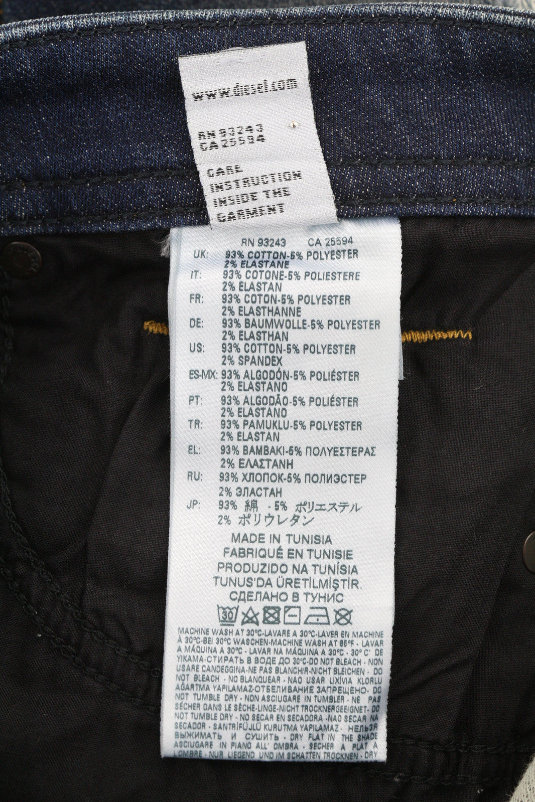 DIESEL Thommer-T 087AI Vyriški džinsai W27 Jogg Sweat Stretch Distress Plyšę skalbti 