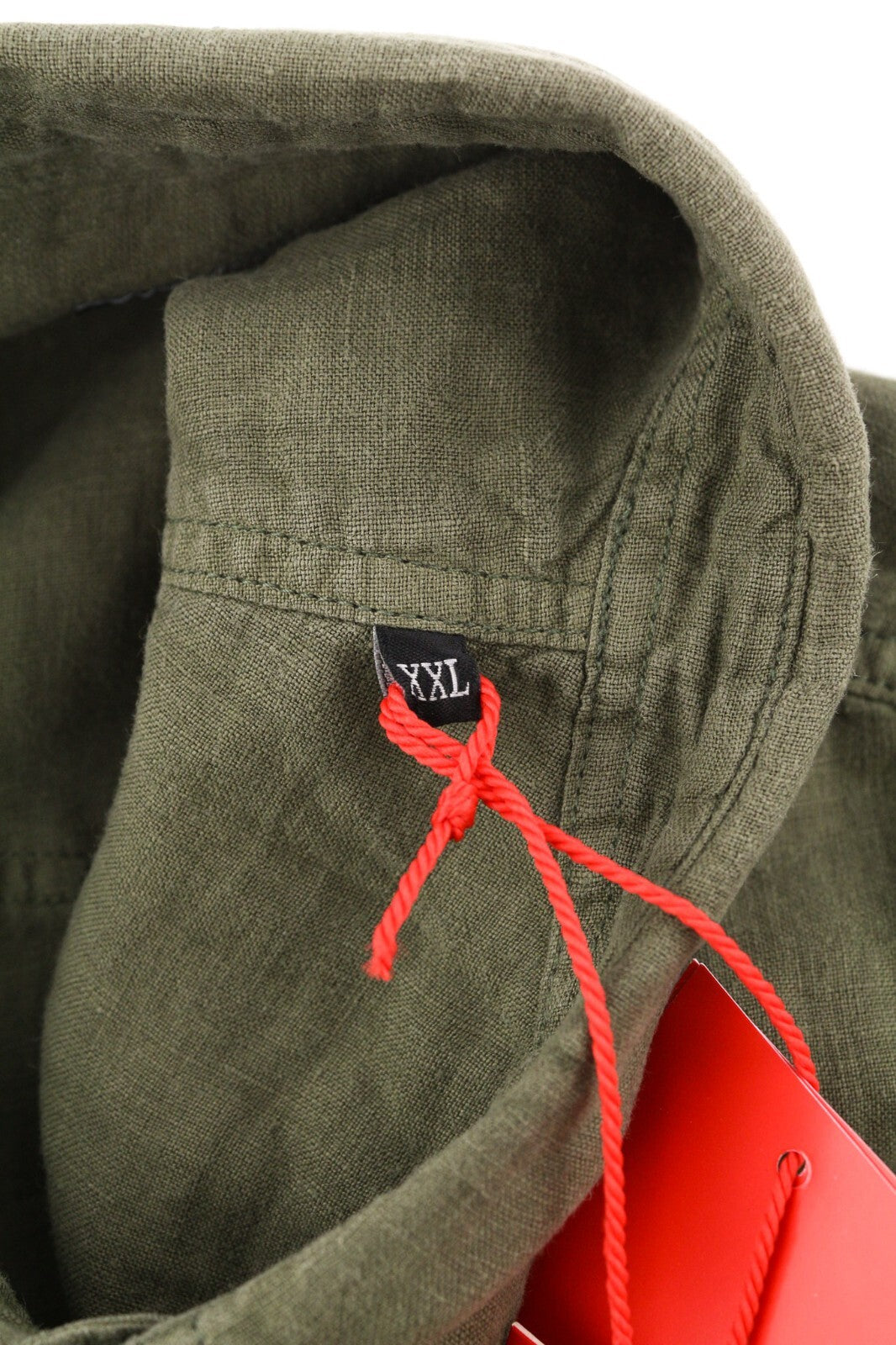 DIESEL S-East-Long-Lin vyriški marškinėliai, 2XL, alyvuogių žali, lininiai su sagomis, rekomenduojama kaina – 175 € 