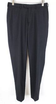 SUITSUPPLY Navy Wool Men Pants UK38R Sienna Pleated Classic Fit Lined