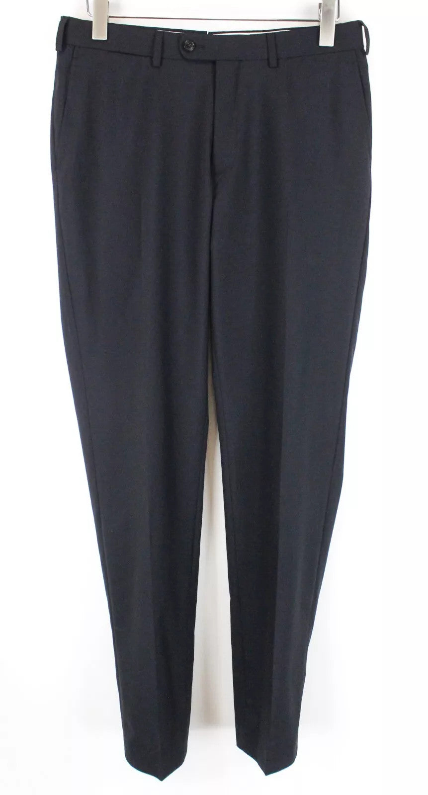 SUITSUPPLY Navy Wool Men Pants UK38R Sienna Pleated Classic Fit Lined