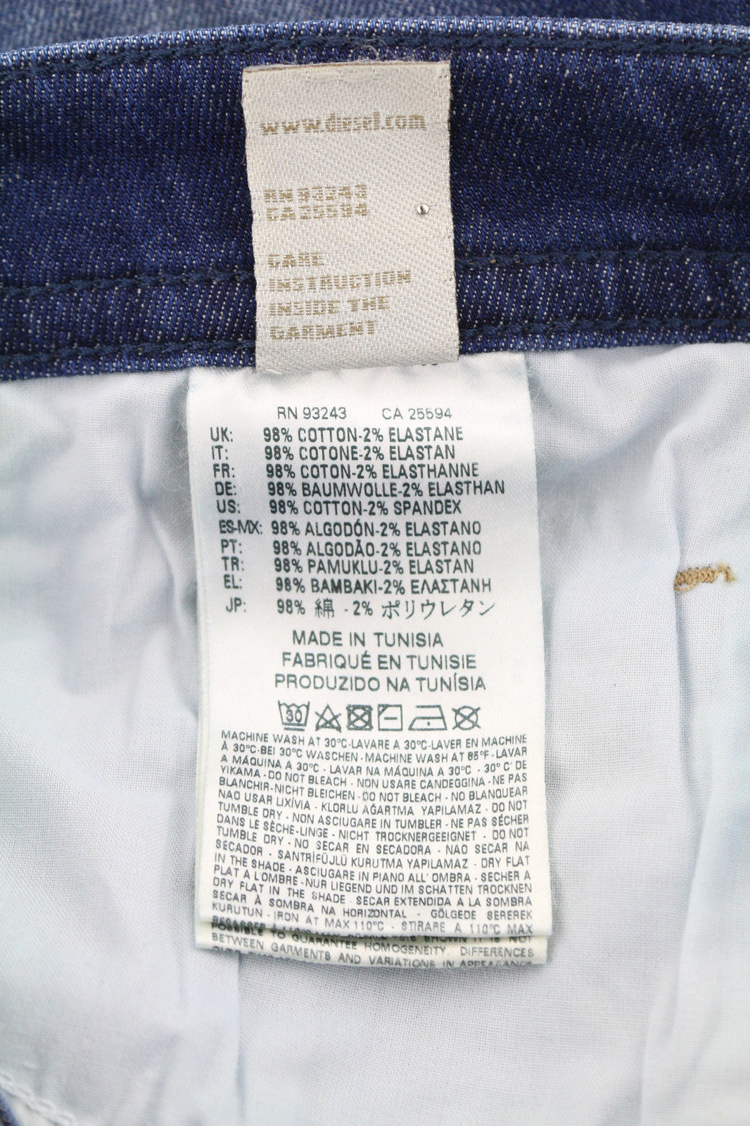 DIESEL Buster 084GR vyriški džinsai W27/L30 Regular Slim Tapered Stretch Washed Blue 