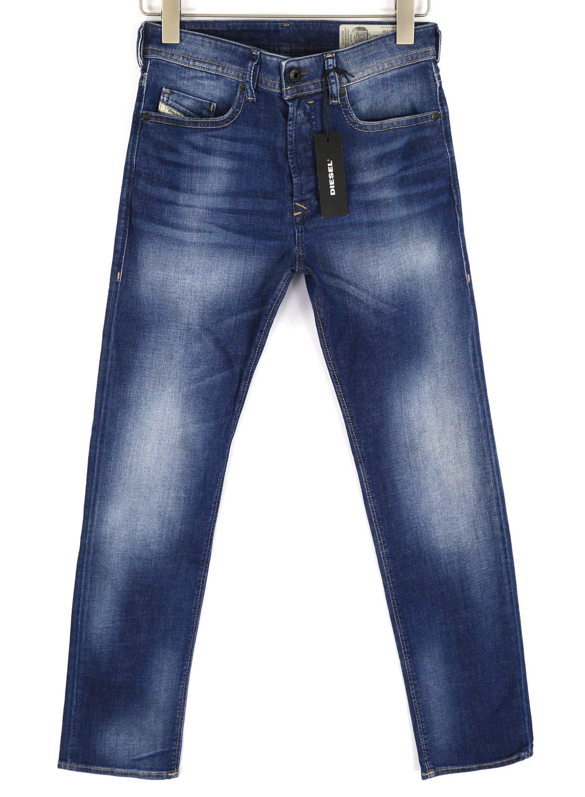 DIESEL Buster 084GR vyriški džinsai W27/L30 Regular Slim Tapered Stretch Washed Blue 