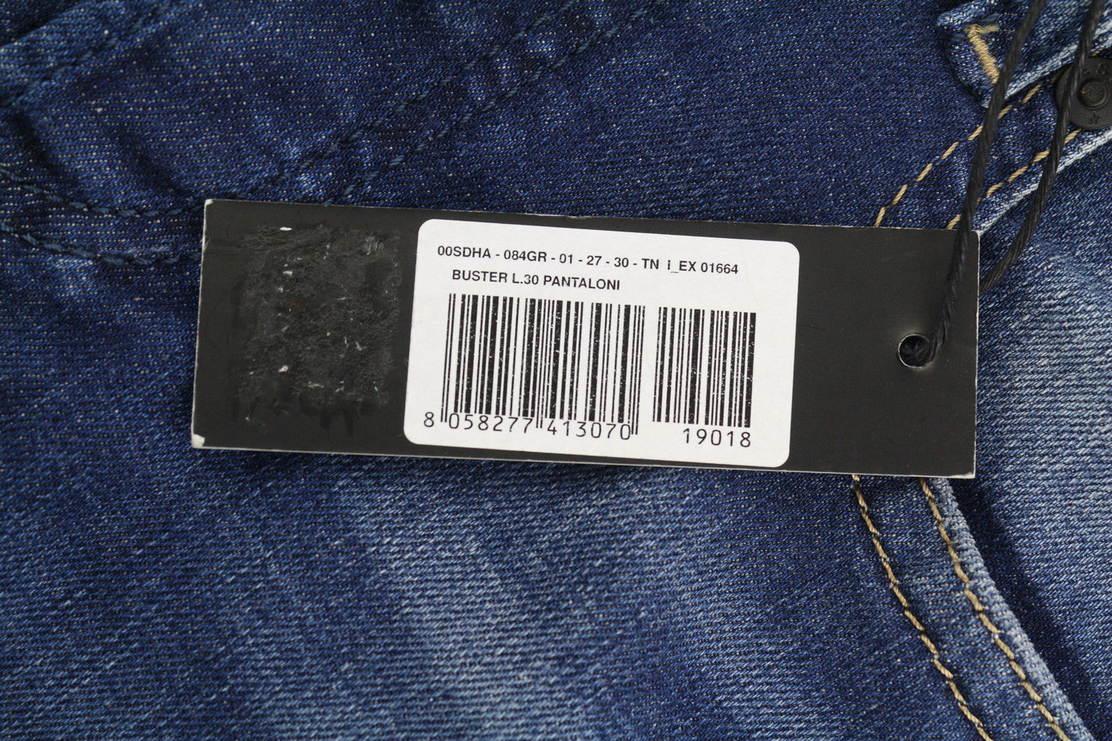 DIESEL Buster 084GR vyriški džinsai W27/L30 Regular Slim Tapered Stretch Washed Blue 