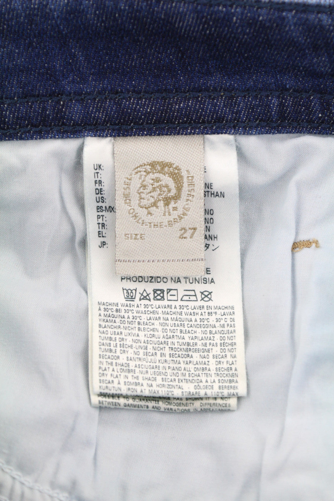 DIESEL Buster 084GR vyriški džinsai W27/L30 Regular Slim Tapered Stretch Washed Blue 