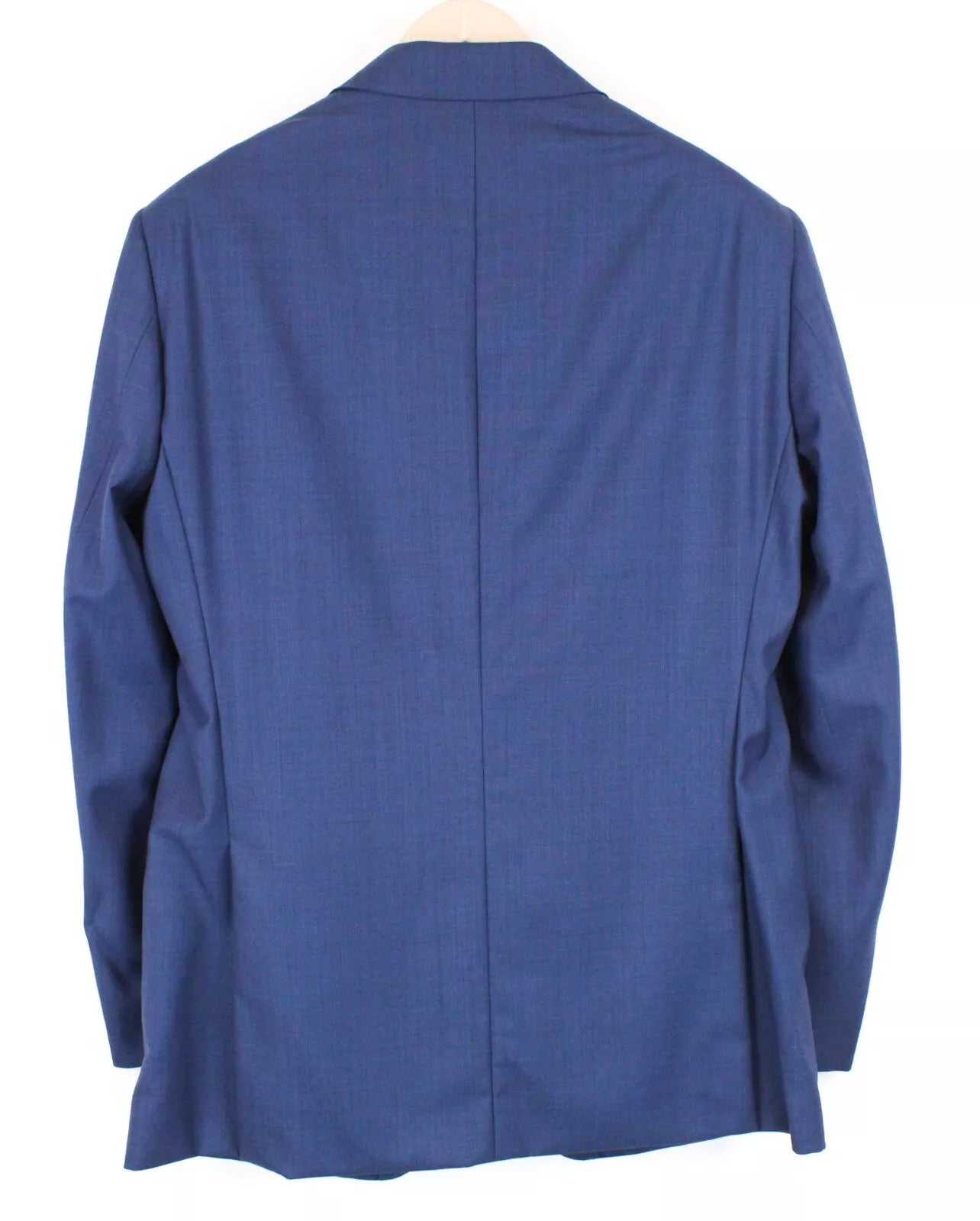 SUITSUPPLY vyriškas švarkas UK44 mėlynas Lazio vilnonis švarkas su įpjovomis atvarte ir pamušalu klasikinis 