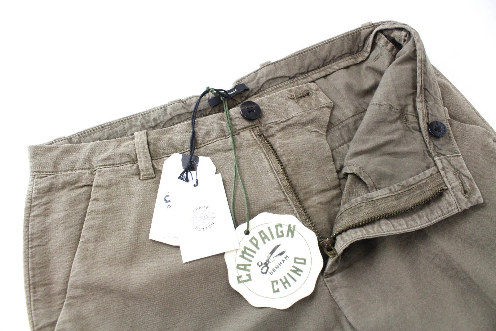 DENHAM Ocean Cargo Pants Women 2XS Brown Cotton Casual Style Trousers