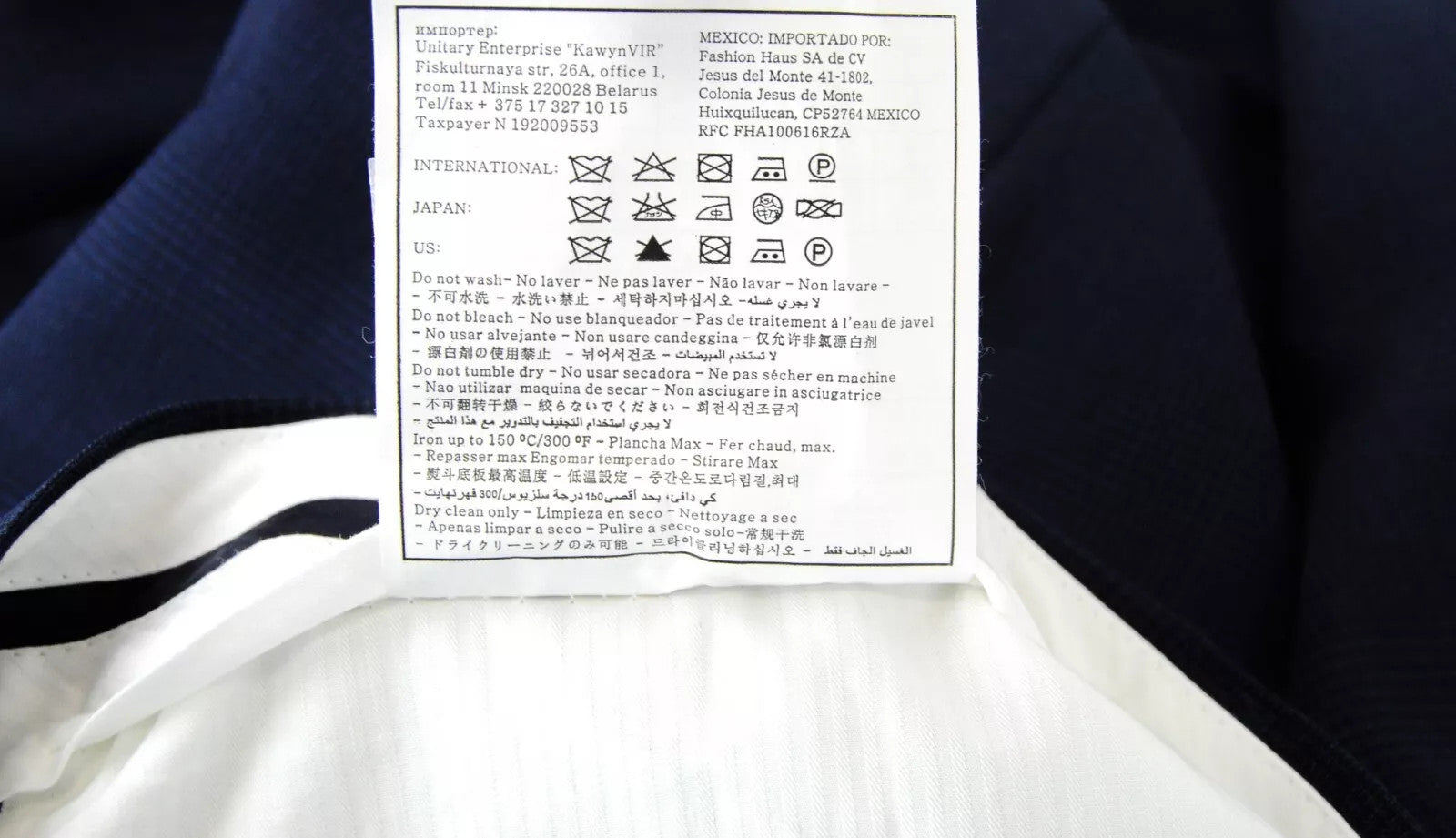 SUITSUPPLY Men Trousers UK44R Brescia Blue Wool Formal Fit Lined Pleats