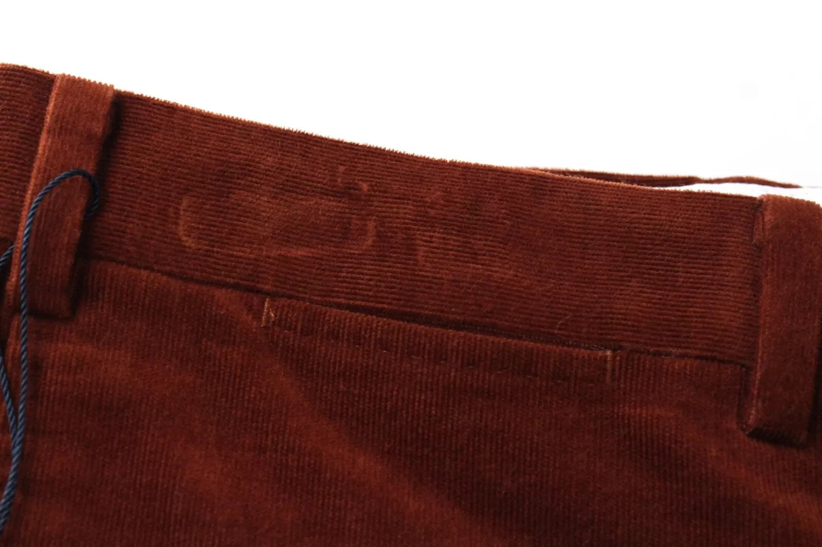 SUITSUPPLY UK44 Trousers Men Brown Corduroy Cotton Stretch Lazio Fit