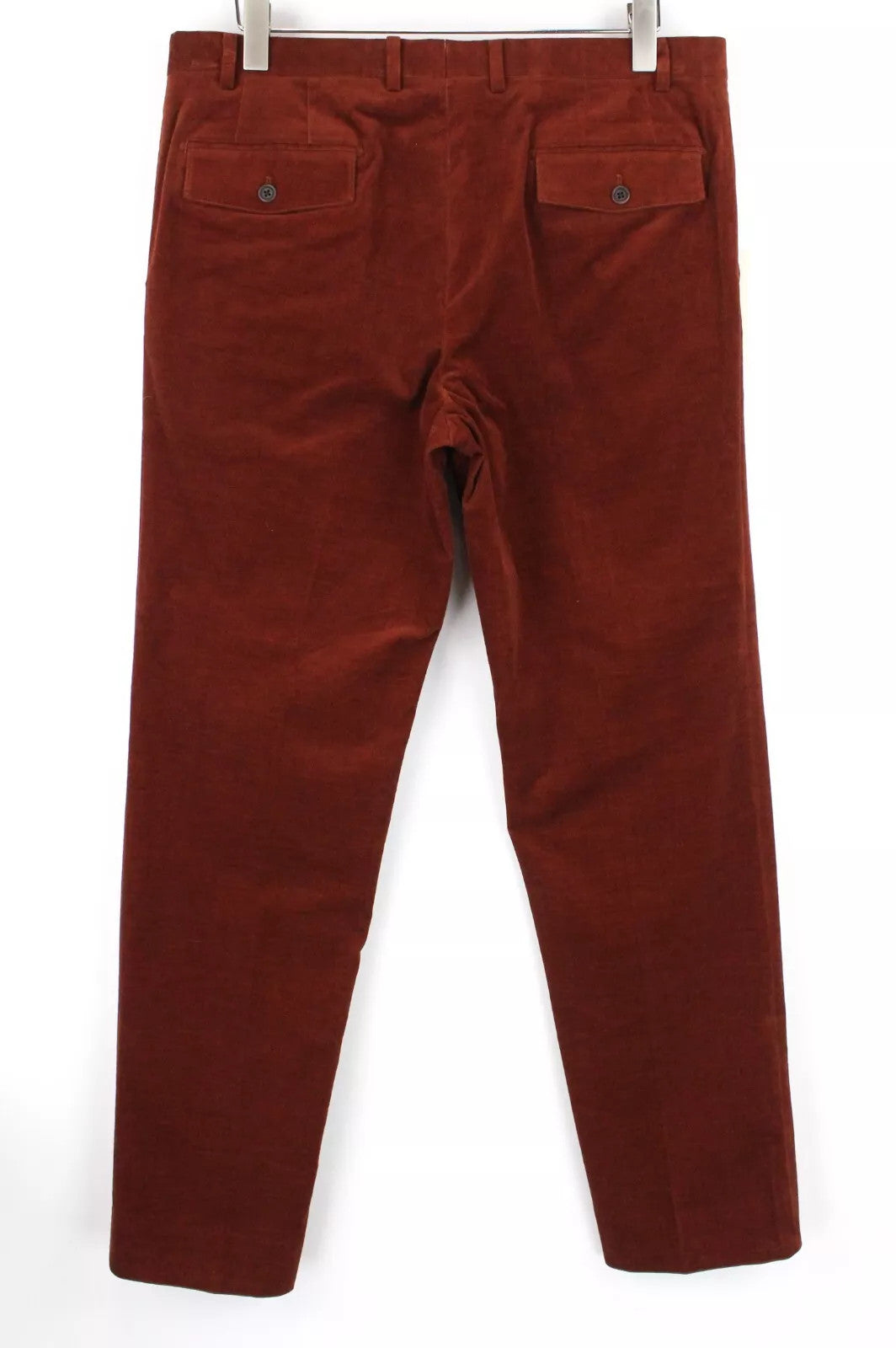 SUITSUPPLY UK44 Trousers Men Brown Corduroy Cotton Stretch Lazio Fit