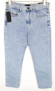 DIESEL Type-1815 W26 juodi auksiniai džinsai moterims, boyfriend fit, mėlyni, medvilniniai. 