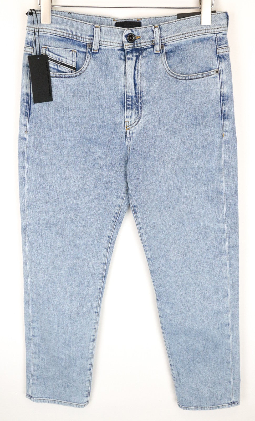 DIESEL Type-1815 W26 juodi auksiniai džinsai moterims, boyfriend fit, mėlyni, medvilniniai. 